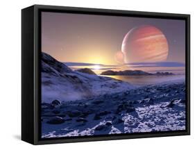 Jupiter From Europa, Artwork-Detlev Van Ravenswaay-Framed Stretched Canvas