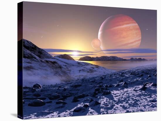 Jupiter From Europa, Artwork-Detlev Van Ravenswaay-Stretched Canvas