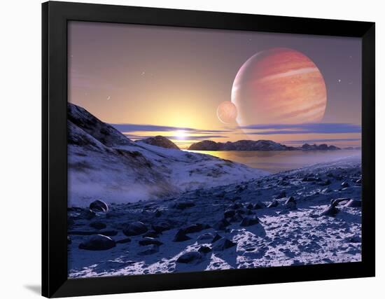 Jupiter From Europa, Artwork-Detlev Van Ravenswaay-Framed Premium Photographic Print