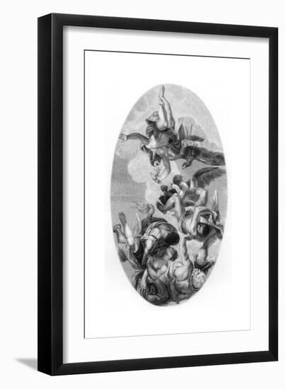 Jupiter Hurling Thunderbolts at the Vices, 1554-1556-L Chapon-Framed Giclee Print