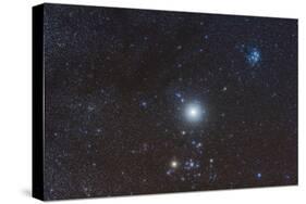 Jupiter in the Constellation Taurus with Deep Sky Objects-null-Stretched Canvas