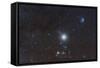 Jupiter in the Constellation Taurus with Deep Sky Objects-null-Framed Stretched Canvas