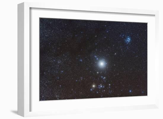 Jupiter in the Constellation Taurus with Deep Sky Objects-null-Framed Photographic Print