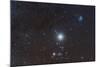 Jupiter in the Constellation Taurus with Deep Sky Objects-null-Mounted Photographic Print