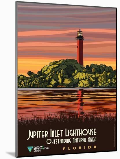 Jupiter Inlet Lighthouse Outstanding Natural Area In Florida-Bureau of Land Management-Mounted Art Print