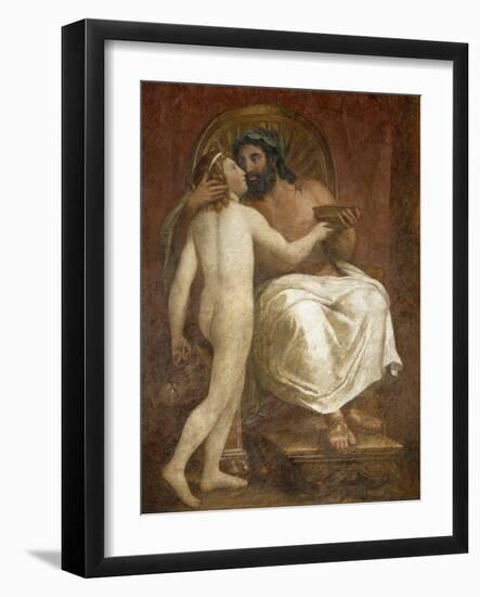 Jupiter Kissing Ganymede, 1760-Anton Raphael Mengs-Framed Giclee Print