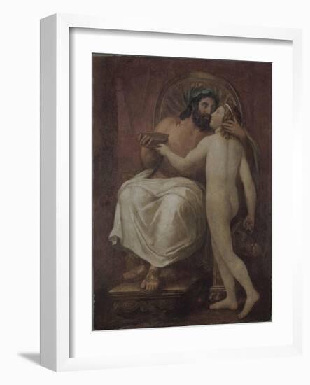 Jupiter Kissing Ganymede-Anton Raphael Mengs-Framed Giclee Print