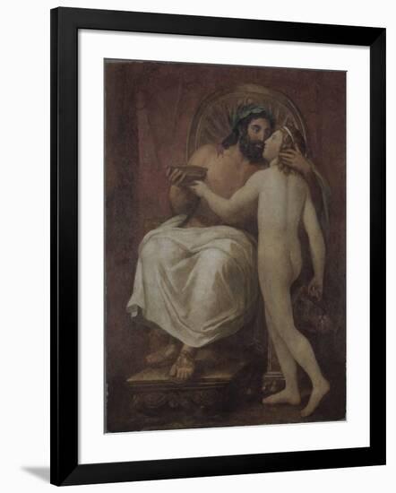 Jupiter Kissing Ganymede-Anton Raphael Mengs-Framed Giclee Print