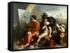 Jupiter, Mercury and the Virtue (Jupiter Painting Butterflie)-Dosso Dossi-Framed Stretched Canvas