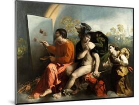 Jupiter, Mercury and the Virtue (Jupiter Painting Butterflie)-Dosso Dossi-Mounted Giclee Print