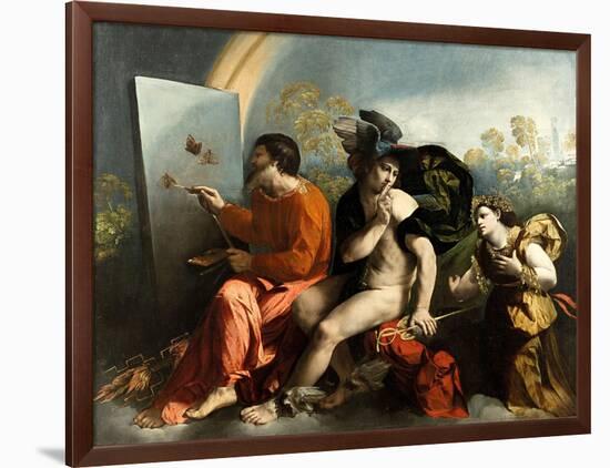 Jupiter, Mercury and the Virtue (Jupiter Painting Butterflie)-Dosso Dossi-Framed Giclee Print