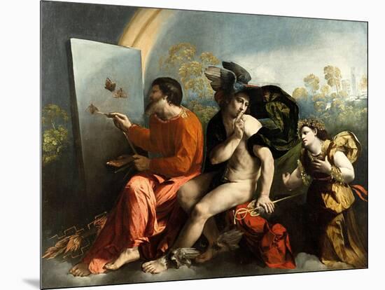 Jupiter, Mercury and the Virtue (Jupiter Painting Butterflie)-Dosso Dossi-Mounted Giclee Print