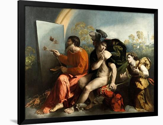 Jupiter, Mercury and the Virtue (Jupiter Painting Butterflie)-Dosso Dossi-Framed Giclee Print