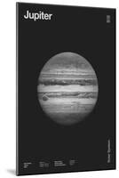 Jupiter : Minimal Planets Datas, 2023 (Digital)-Florent Bodart-Mounted Giclee Print