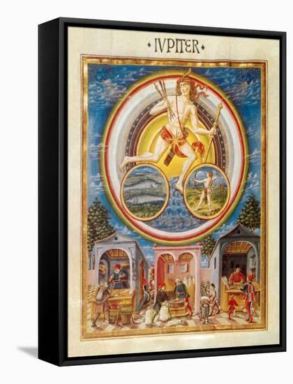 Jupiter, Roman God-Science Source-Framed Stretched Canvas