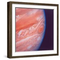 Jupiter's Great Red Spot During Late Jovian Afternoon, Photographed by Voyager 2 Spacecraft-null-Framed Photographic Print