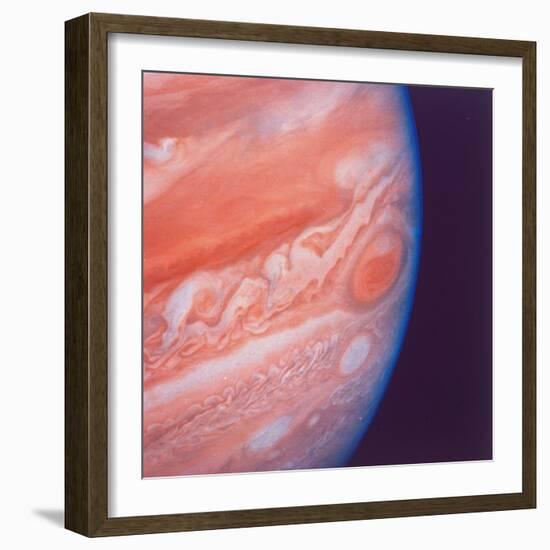 Jupiter's Great Red Spot During Late Jovian Afternoon, Photographed by Voyager 2 Spacecraft-null-Framed Photographic Print