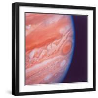 Jupiter's Great Red Spot During Late Jovian Afternoon, Photographed by Voyager 2 Spacecraft-null-Framed Photographic Print