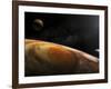 Jupiter's Moons Io and Europa Hover over the Great Red Spot on Jupiter-Stocktrek Images-Framed Photographic Print