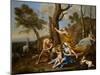 Jupiter's Nourishment, 1636-1637-Nicolas Poussin-Mounted Giclee Print