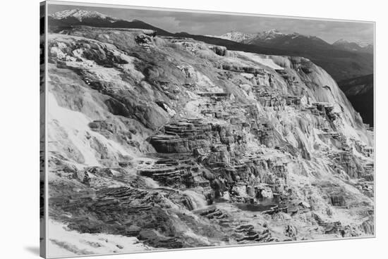 Jupiter Terrace Fountain Geyser Pool Yellowstone National Park Wyoming, 1933-1942-Ansel Adams-Stretched Canvas