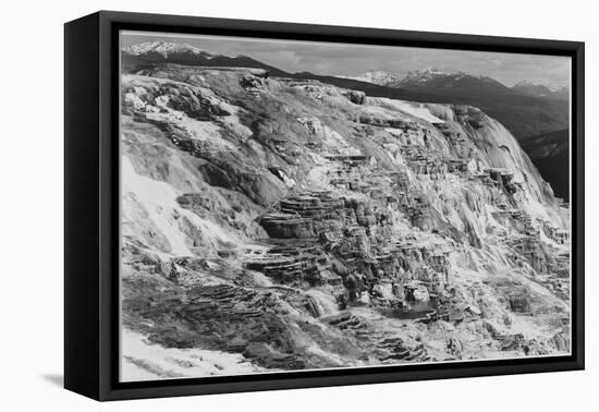 Jupiter Terrace Fountain Geyser Pool Yellowstone National Park Wyoming, 1933-1942-Ansel Adams-Framed Stretched Canvas