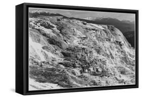 Jupiter Terrace Fountain Geyser Pool Yellowstone National Park Wyoming, 1933-1942-Ansel Adams-Framed Stretched Canvas