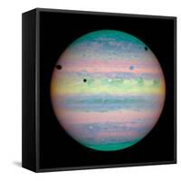 Jupiter with Moons And Their Shadows-null-Framed Stretched Canvas