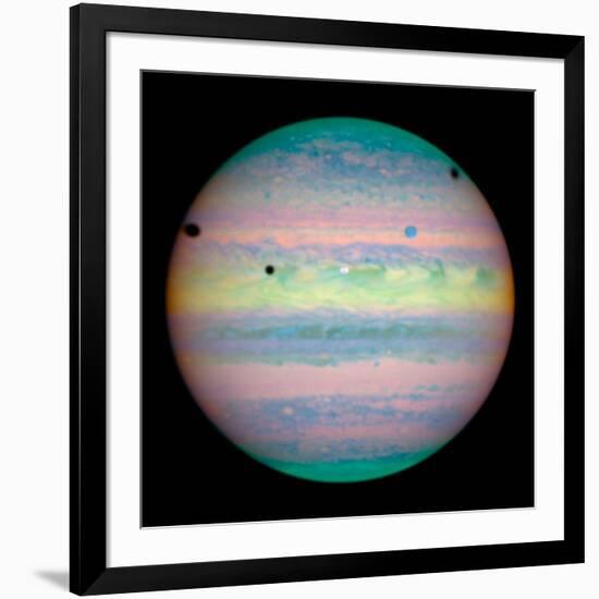 Jupiter with Moons And Their Shadows-null-Framed Photographic Print