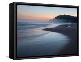 Juquehy Beach at Sunrise-Alex Saberi-Framed Stretched Canvas
