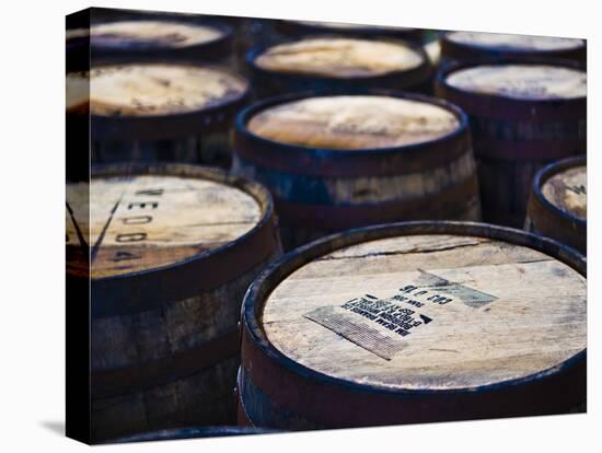 Jura Whisky Distillery Barrel Storage, Jura Island, Inner Hebrides, Scotland, UK, Europe-Andrew Stewart-Stretched Canvas