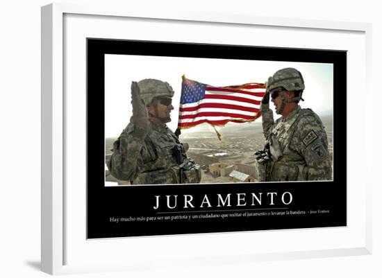 Juramento. Cita Inspiradora Y Póster Motivacional-null-Framed Photographic Print