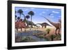 Jurassic Dinosaurs, Artwork-Richard Bizley-Framed Photographic Print