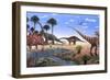 Jurassic Dinosaurs, Artwork-Richard Bizley-Framed Photographic Print