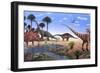 Jurassic Dinosaurs, Artwork-Richard Bizley-Framed Photographic Print