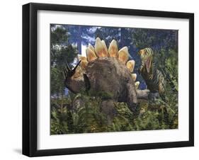 Jurassic Dinosaurs, Artwork-Walter Myers-Framed Photographic Print