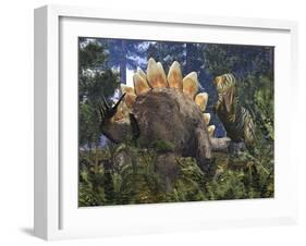 Jurassic Dinosaurs, Artwork-Walter Myers-Framed Photographic Print