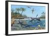 Jurassic Landscape, Artwork-Richard Bizley-Framed Premium Photographic Print