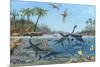 Jurassic Landscape, Artwork-Richard Bizley-Mounted Photographic Print