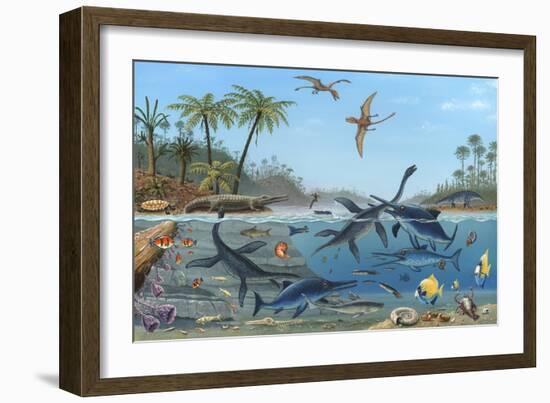 Jurassic Landscape, Artwork-Richard Bizley-Framed Photographic Print