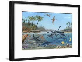 Jurassic Landscape, Artwork-Richard Bizley-Framed Photographic Print