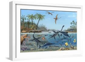 Jurassic Landscape, Artwork-Richard Bizley-Framed Photographic Print