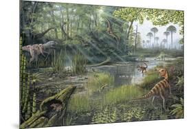 Jurassic Life, Artwork-Richard Bizley-Mounted Photographic Print