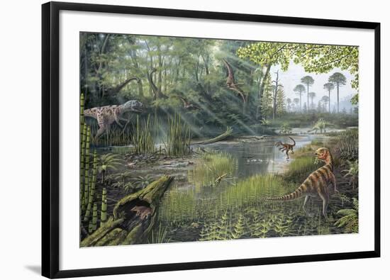 Jurassic Life, Artwork-Richard Bizley-Framed Photographic Print