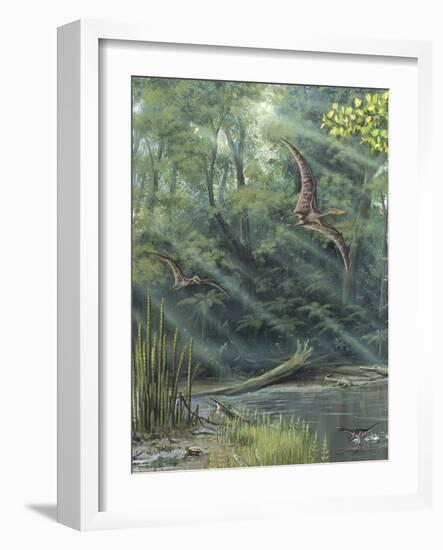 Jurassic Life, Artwork-Richard Bizley-Framed Photographic Print