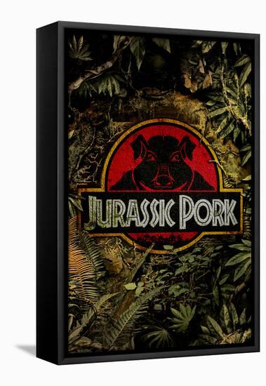 Jurassic Pork-null-Framed Stretched Canvas