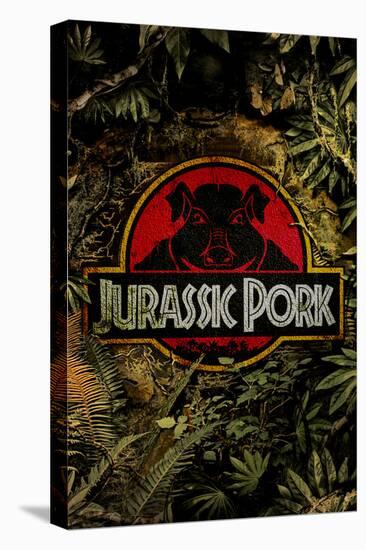 Jurassic Pork-null-Stretched Canvas