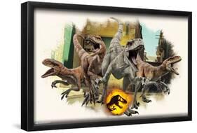 Jurassic World: Dominion - Atrociraptors Focal-Trends International-Framed Poster