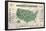 Jurassic World: Dominion - North American Dinosaur Map-Trends International-Framed Poster