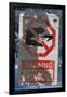 Jurassic World: Dominion - Warning Sign Logo-Trends International-Framed Poster